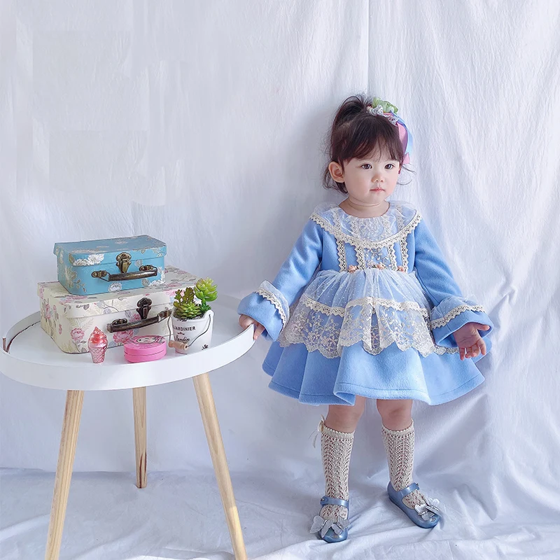 Новинка 2020 зимнее шерстяное платье для испанской дворной девушки милое