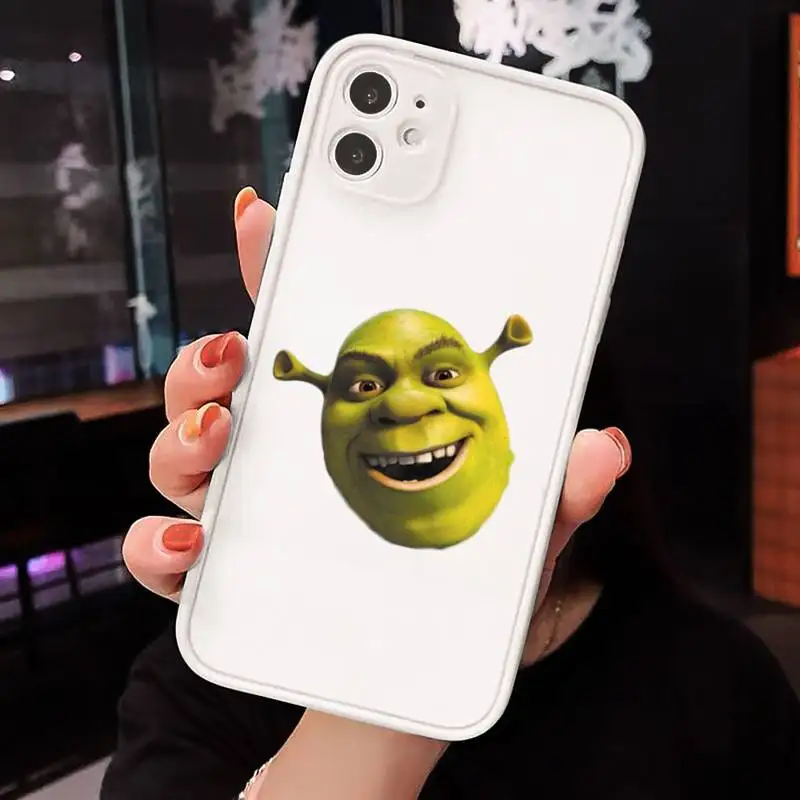 

Shrek Flexing meme cute funny Phone Cases matte transparent For iphone 7 8 11 12 plus mini x xs xr pro max high quality cover