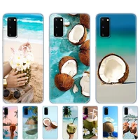 silicon case for samsung galaxy s20 plus ultra s10 lite phone cover for samsung note 10 plus lite case summer coconut beach