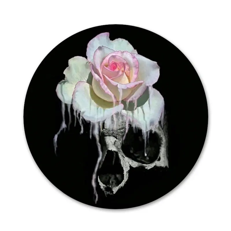58mm Retro Style Flower Skull Crown Kitchen Home Decor Refrigerator Magnetic Stickers Opener Beer Coke | Дом и сад