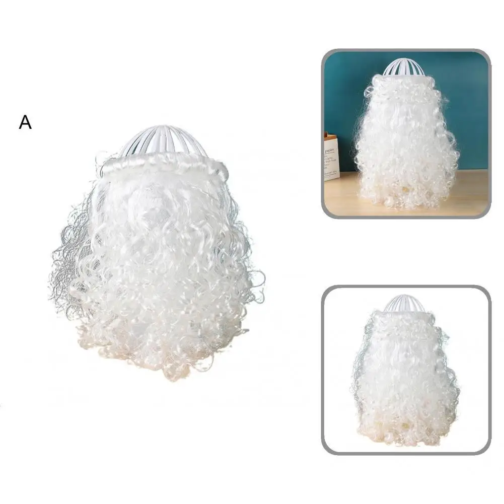 

Reliable Novel Delicate Realistic Xmas Cosplay Beard Plastic Festival Beard Practical for Gifts