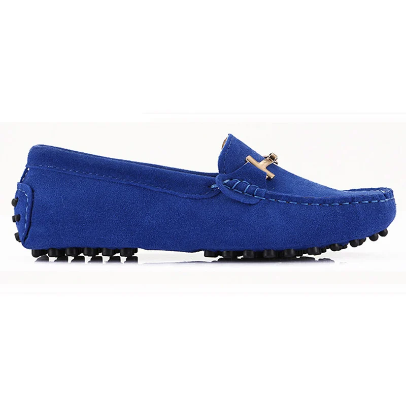 Royal Blue Женская обувь; коллекция года; женская обувь на плоской подошве из натуральной кожи; повседневные лоферы; женская обувь без застежки; Мягкие Мокасины на плоской подошве; женская обувь для вождения - Цвет: Royal Blue