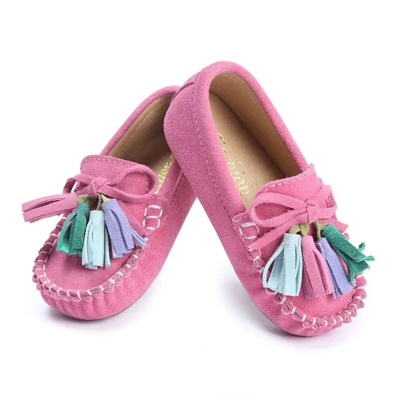 Кожаная обувь для девочек Loafe новинка 2021 детская однотонная с мягкой подошвой