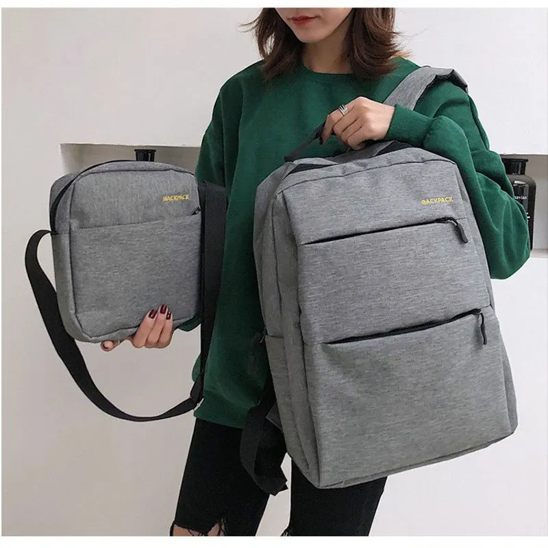 backpack simple usb charging backpack men and women casual business computer bag backpack triple Fashion schoolbag high quality
