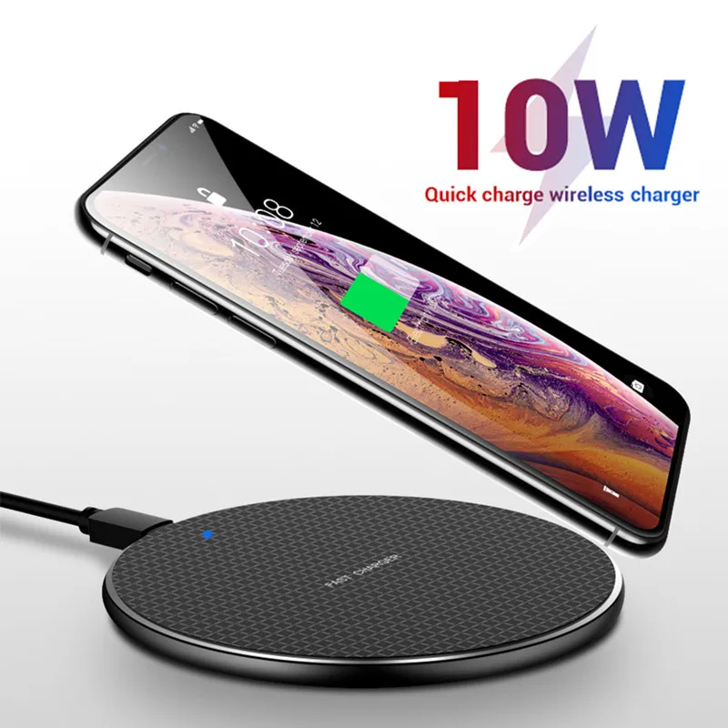 Беспроводное зарядное устройство VIKEFON Qi для iPhone 11 Xs Max X 8 Plus 10 Вт быстрая зарядка