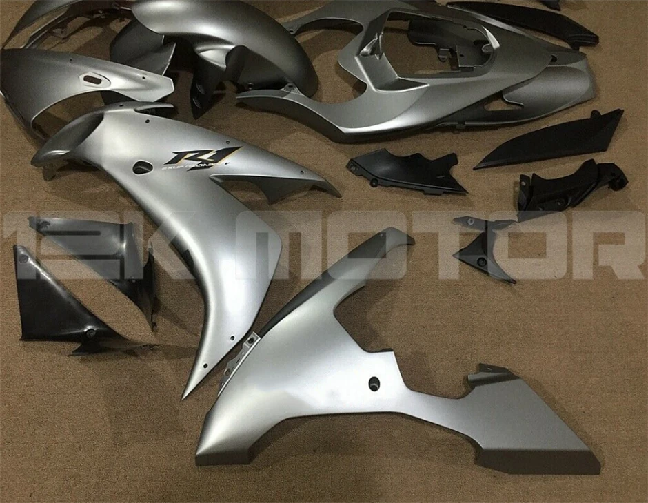 

High quality Injection mold New ABS Motorcycle Fairing kits fit for Yamaha YZF R1 2004 2005 2006 Bodywork set custom Silver