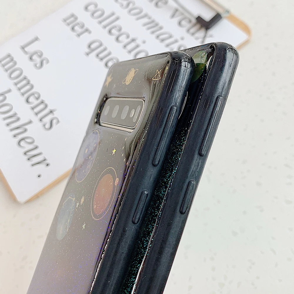 Чехол для телефона LOVECOM в стиле ретро с блестками и планетой звездой Samsung Note 10 Pro S8