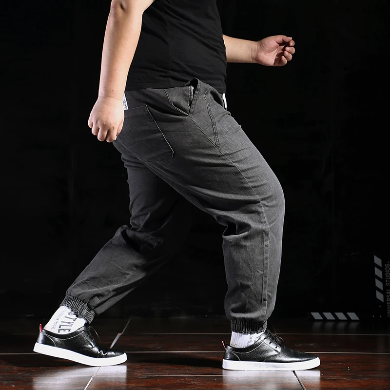 7XL мужские брюки эластичные свободные прямые джинсы Большой размер 30-48 джинсовые