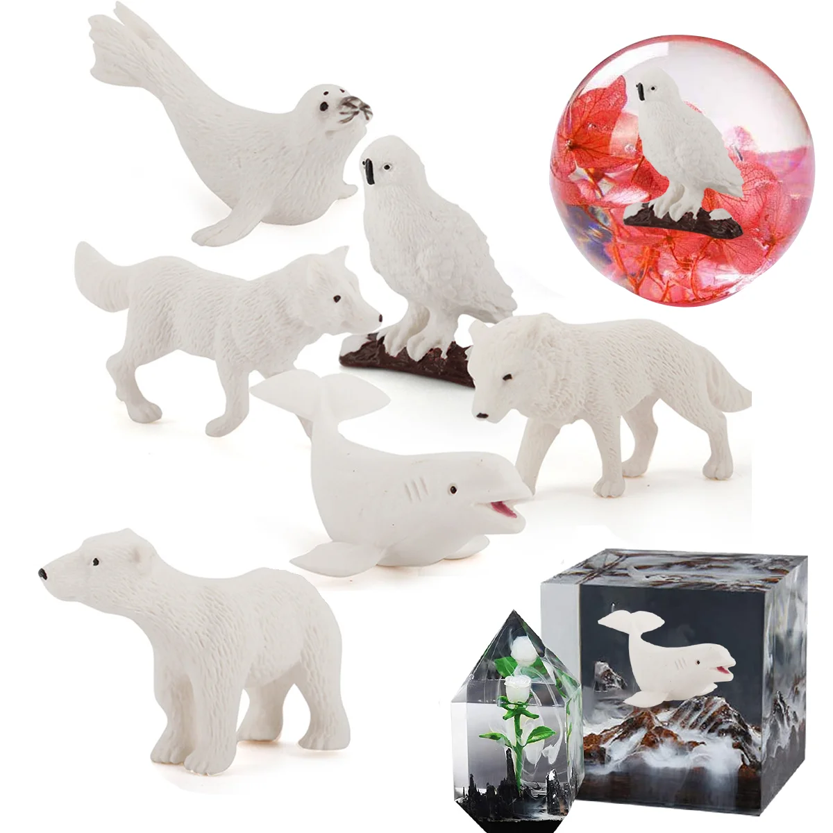 

Resin Mini Micro Landscape Model Filling 3D Small Animals Resin Filler DIY Craft Epoxy Jewerly Filling Molds Tool Resin Supplies