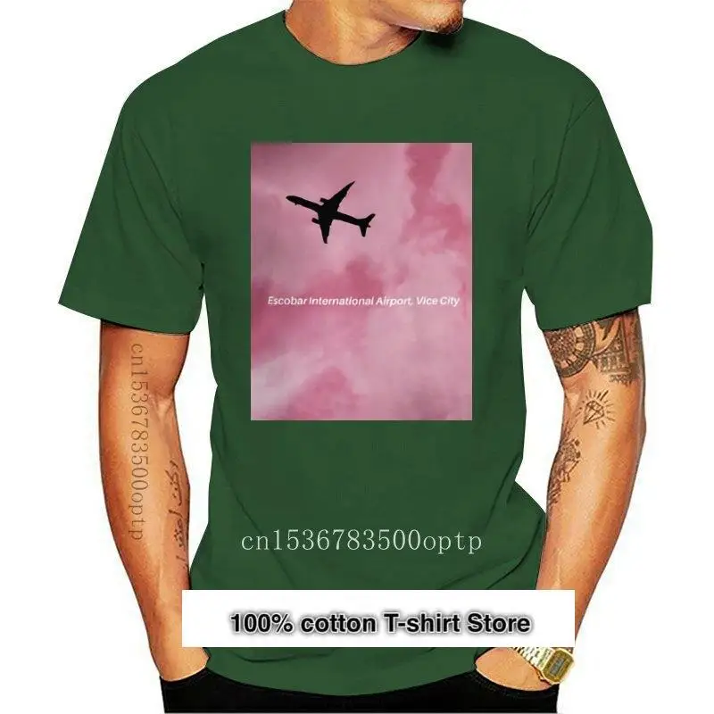 

Camiseta de Escobar Airport Internacional, camiseta Gta Vice City Grand Theft, Vaporwave, Harajuku, divertida