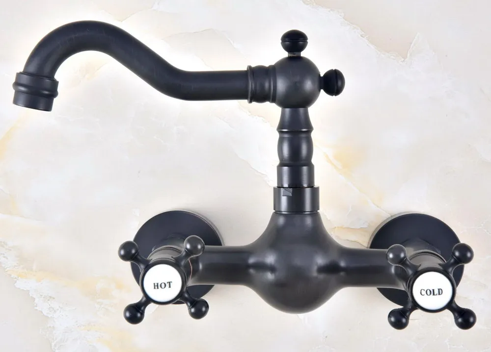 Черный Масло втирают античная латунь ванная комната кухонная раковина смеситель