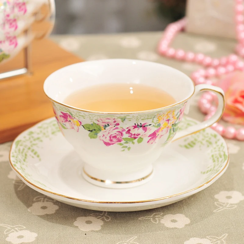 Керамический набор чашек и блюдец Afternoon Black Tea Cups and Saucers Bone China Coffee Cup with Tray Porcelain Drinkware Set Dropshipping on.
