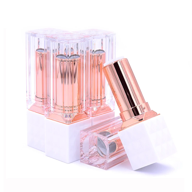 

10/20/50/80pcs Rose Fold inner round tube Clear Lipstick Pipe Shell DIY Cosmetic Lip Balm Container Packaging Free shipping