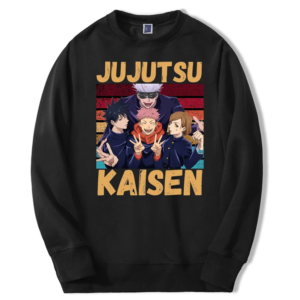 

Jujutsu Kaisen Gojo Satoru Yuji Japan Anime Winter Men's Fashion Fitness Hoodie Hip Hop Printing Streetwear Fleece Sweatshirt