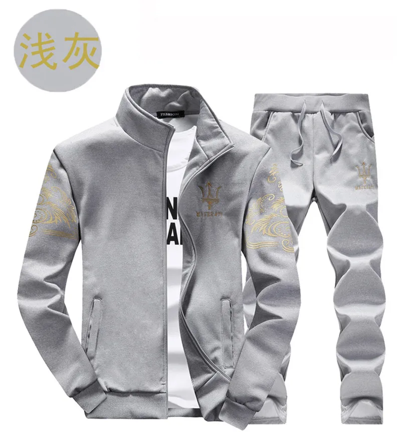 

Sets Tracksuit Men Letter Design Hooded Sweatshirt Plus Velvet Suit Outfit Sportswear 2020 Autumn Male Suit Two Piece Set Casual