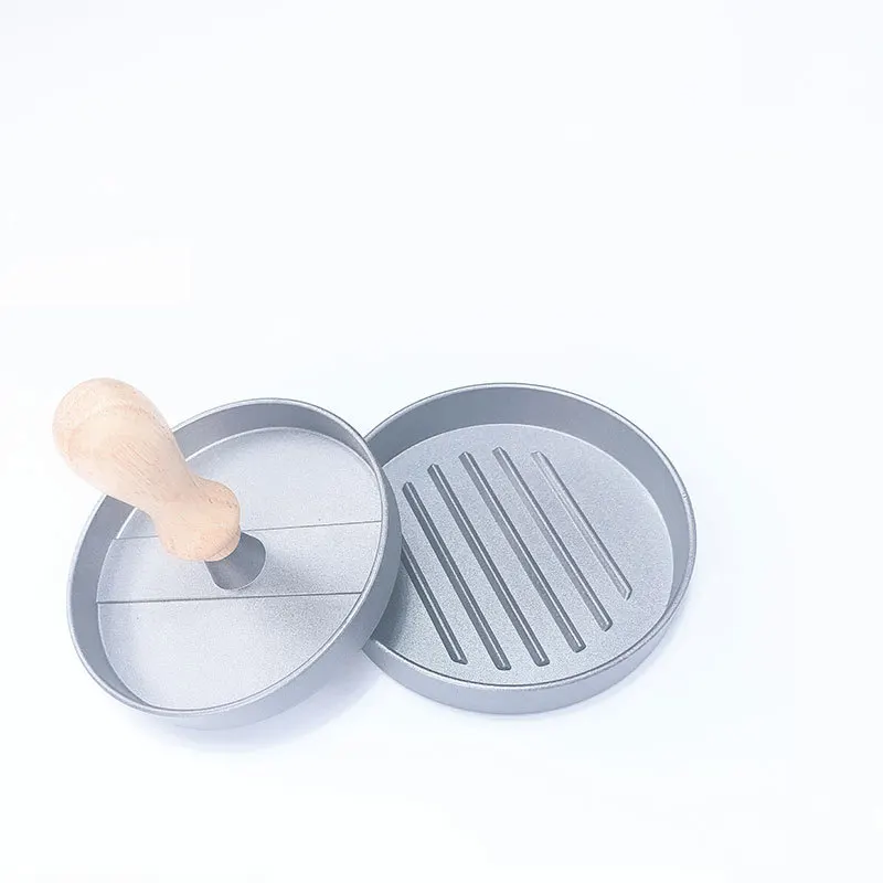 Деревянная ручка пресс для гамбургеров мяса пирога стейка свиных швабр форма