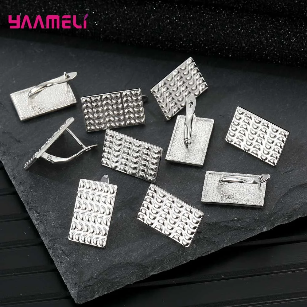 Реальные 100% Искусственные серебряные циркониевые серьги с камнем левербэк