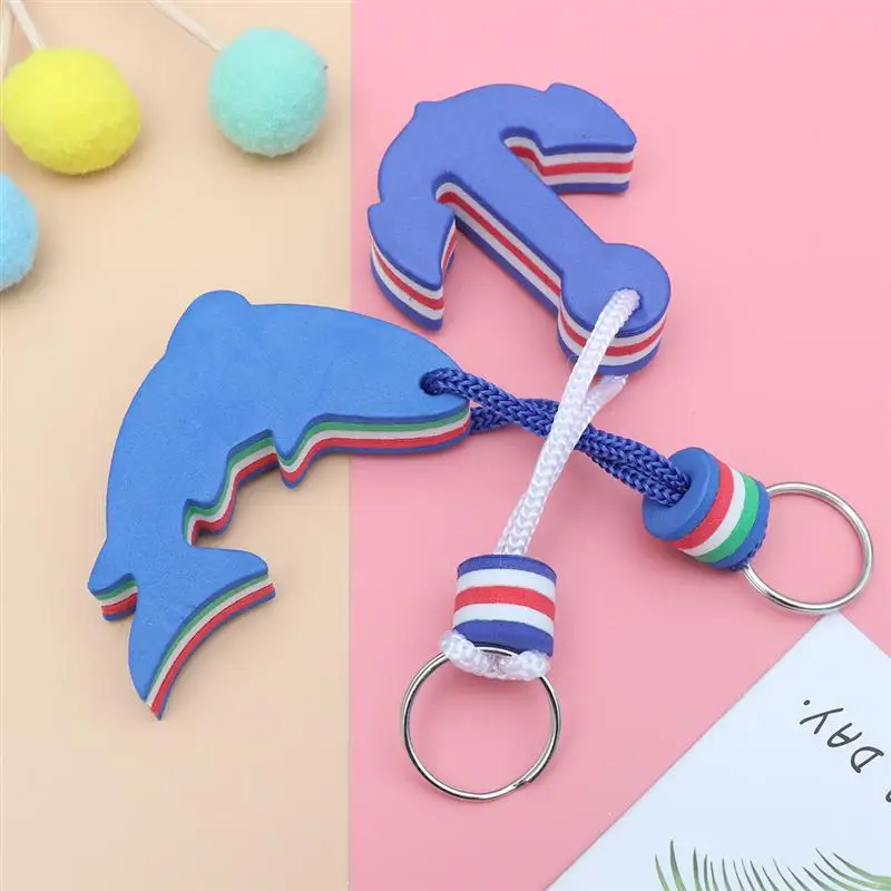 2 шт. безопасный брелок поплавок с дельфином и якорем из ЭВА плавучий для Каяка