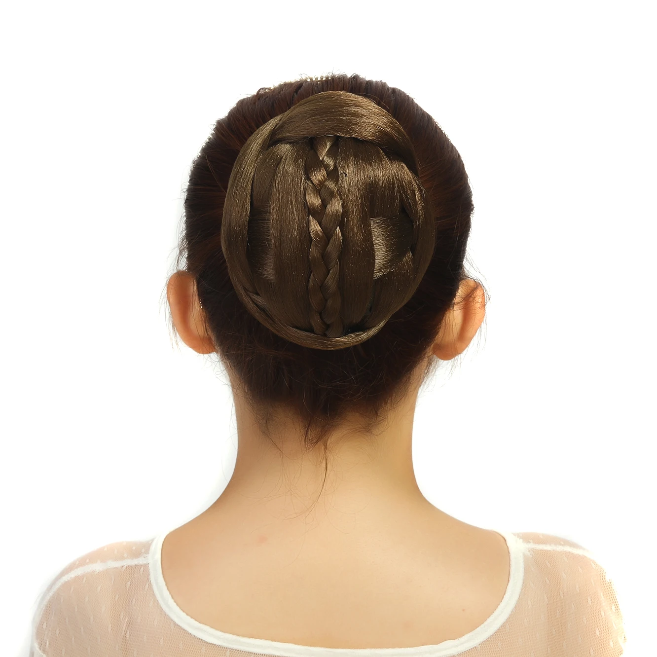 

J-88 Style three small braids on Oval round wigs hiar bun of European court Synthetic Hair Chignon for women