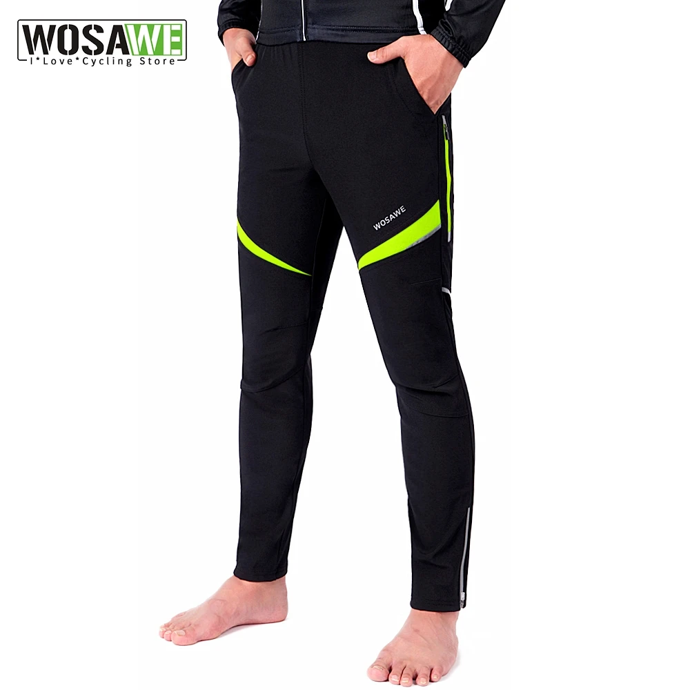 Зимние плотные велосипедные брюки WOSAWE велосипедная ветрозащитная спортивная