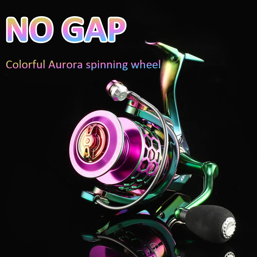 

1000-4000 Metal Fishing Reel Line Spool Roller14+1 BB Fishing Wheel Spool Rainbow Color Fishing Tackle Accessories