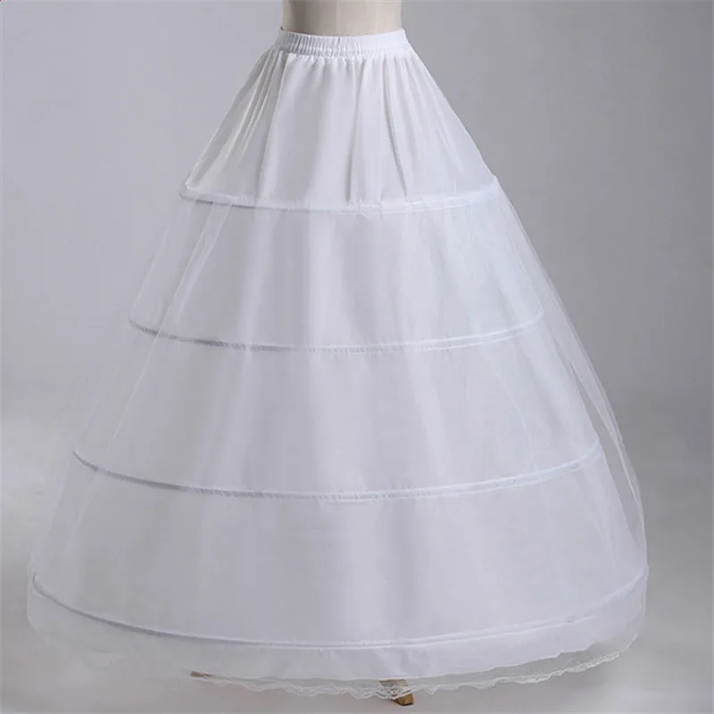 Wide 4 Hoops 1 Layer Tulle Petticoat For Ball Gown Crinoline Underskirt Wedding Accessories Jupon Mariage  - buy with discount