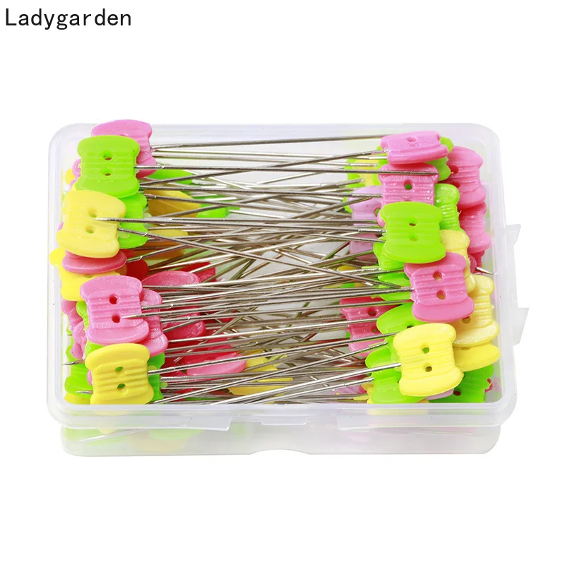 

500PCS Dressmaking Pins Bead Needle Two-hole Bone Positioning Needles Sewing Patchwork for DIY Quilting Sewing Accessories