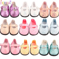 handmade 7cm doll shoes boots for 18inch american43cm baby new born doll sequins shoes accessories for og 13 bjd diy girl doll