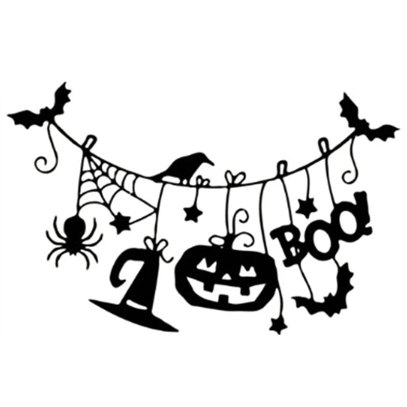 Счастливый Хэллоуин стикер на стену s ободок с хэллоуинской тематикой замок окно