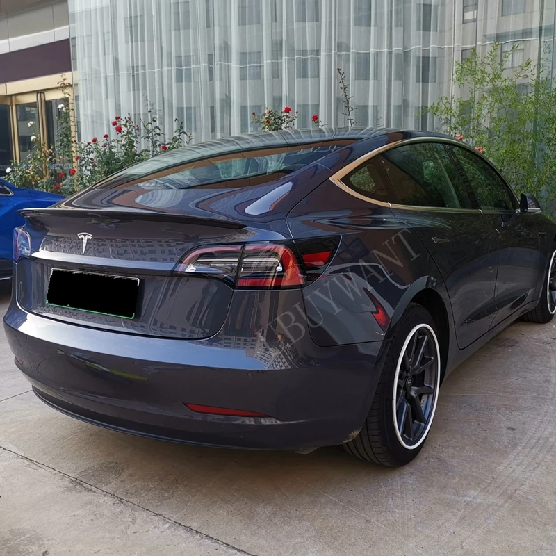 Для Tesla модель 3 2017 2018 2019 2020 ABS пластик задний Багажник крыло спойлер на крышу