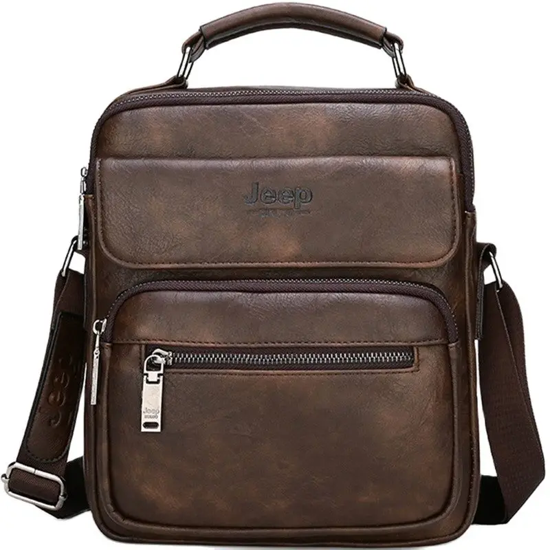 

2022 Men's Handbags Famous Brand Big Size Man Leather Crossbody Shoulder Messenger Bag For 9.7 inch iPad Casual Business