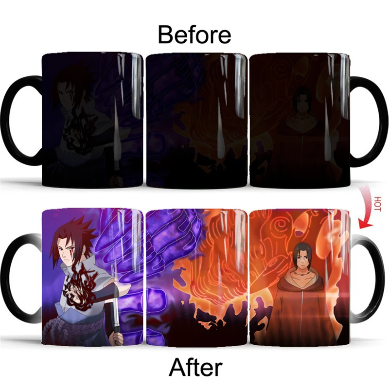 Наруто Учиха Саске Итачи мультяшный аниме Hokage меняющий цвет термочувствительный