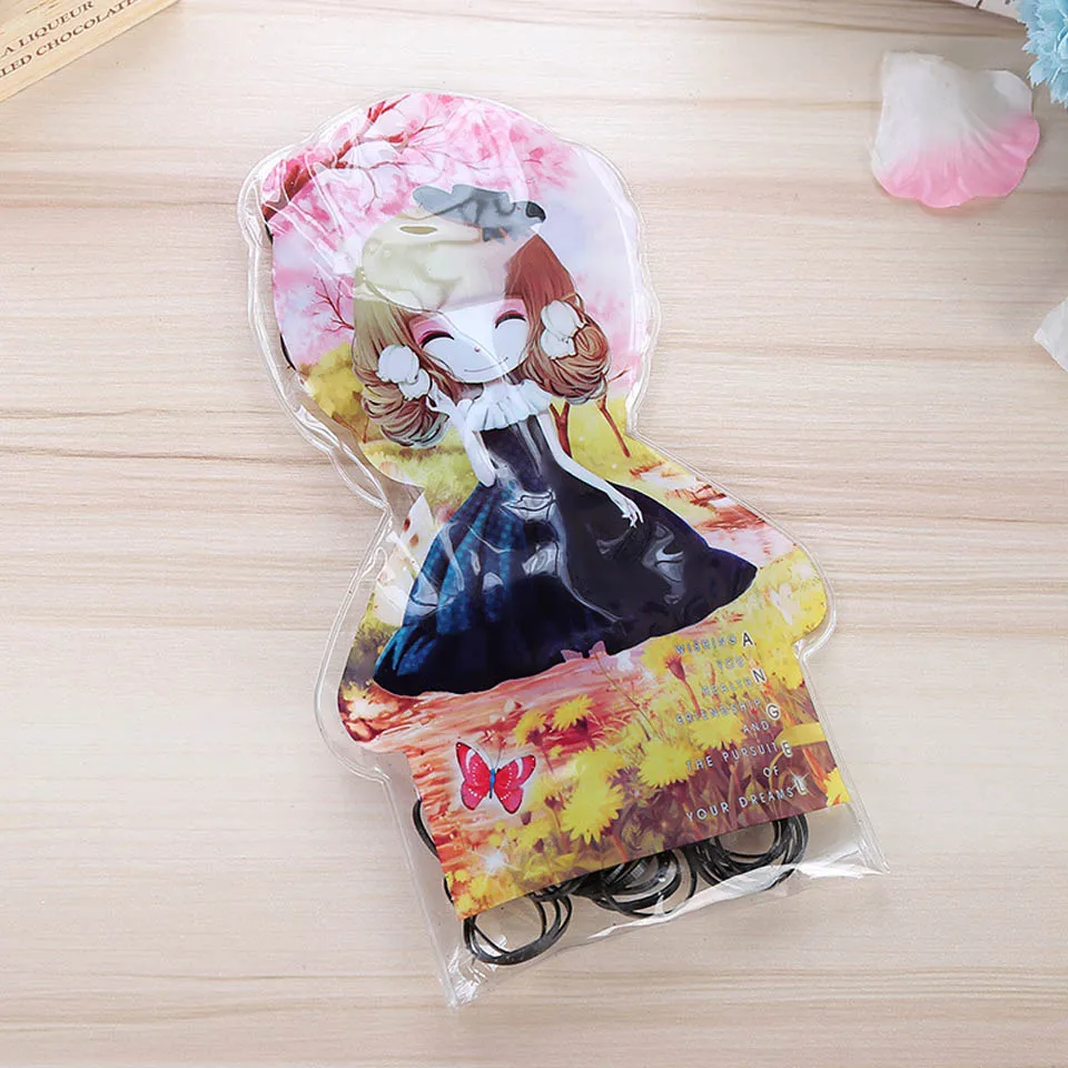 Kids' Handbag Hairband Rope Ponytail Holder Elastic Rubber Band Ties Braids 150PCS/Cartoon Bag Creative Gifts Hair Accessories |