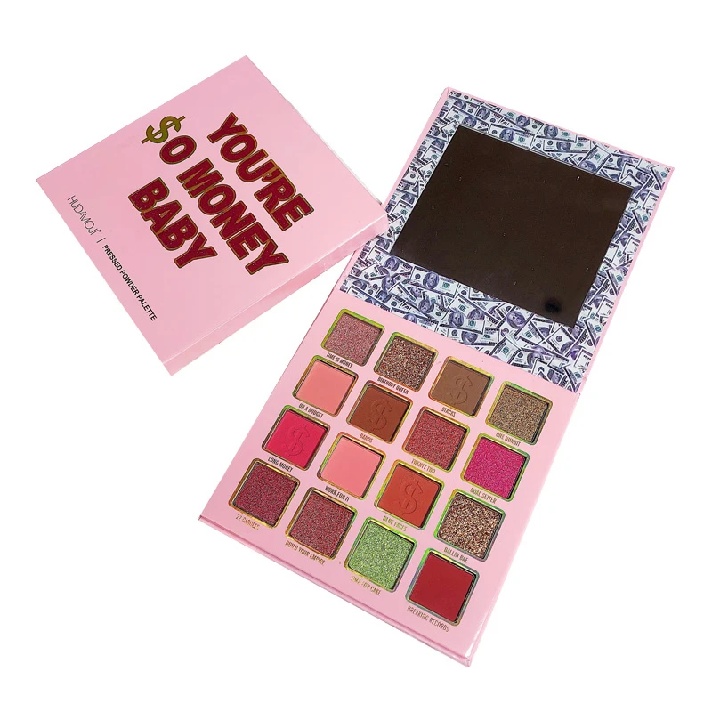 Матовые перламутровые блестящие водостойкие тени для век 16 цветов пигментные