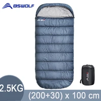 bswolf large camping winter sleeping bag lightweight loose widen bag long size for adult rest hiking tourisem