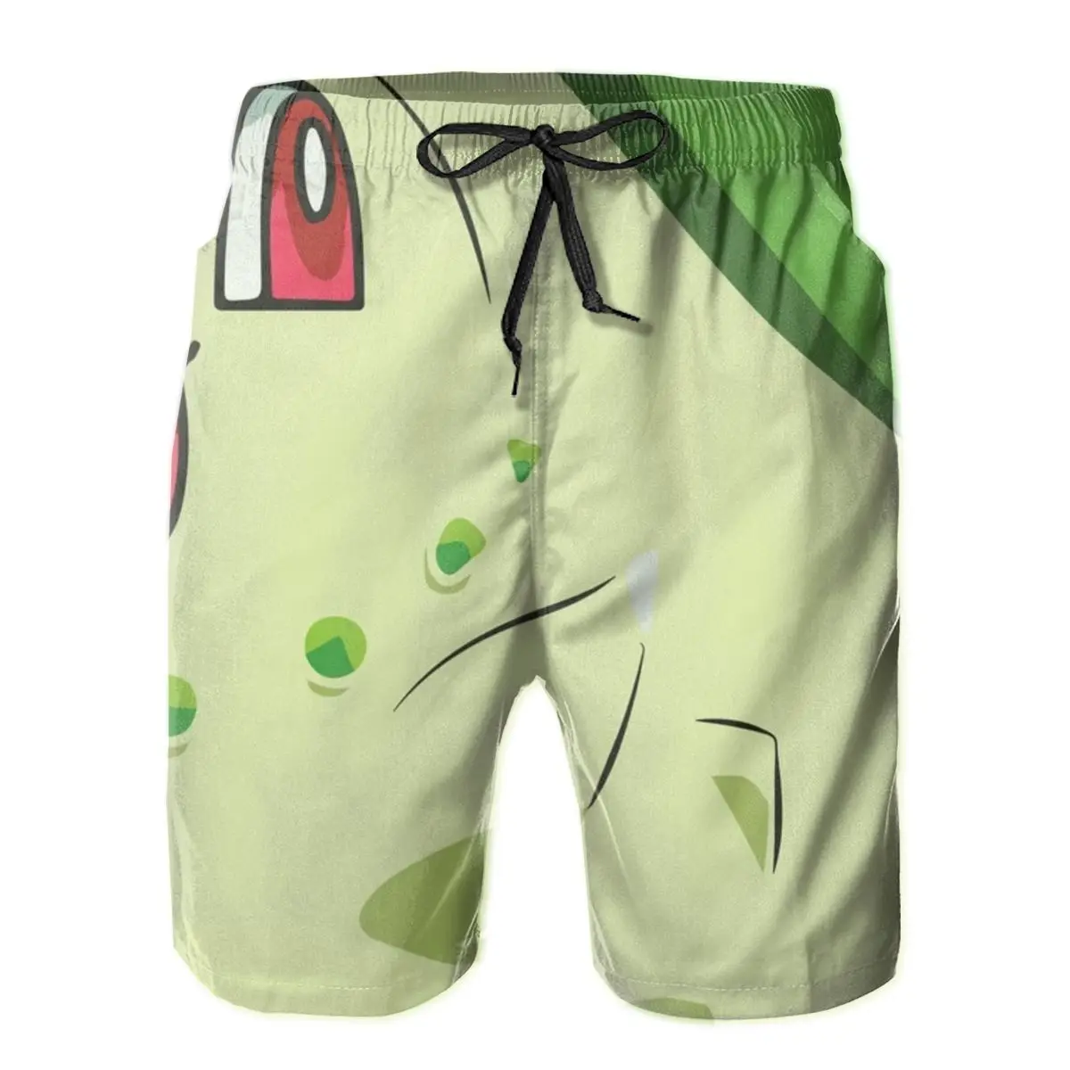 

Мужские спортивные штаны Chikorita, пляжные плавки для серфинга, спортивные быстросохнущие сетчатые Повседневные Симпатичные забавные шорты д...