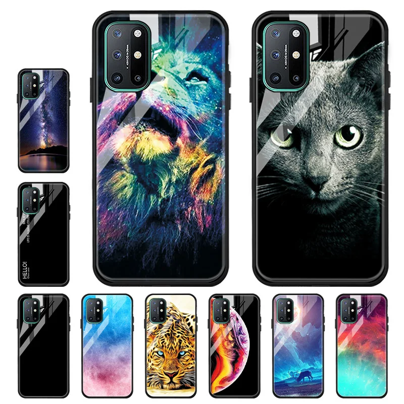 

For Oneplus Nord N100 5G Case Luxury Tempered Glass Cover For Oneplus Nord N10 5G 6T 7T 8T 8 7 Pro Fundas Soft Bumper Hard Shell