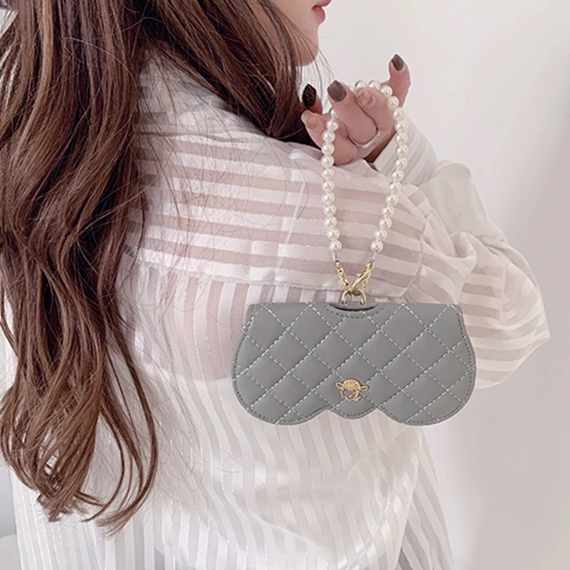 Чехол для очков из натуральной кожи с волнистым узором мультяшная сумка