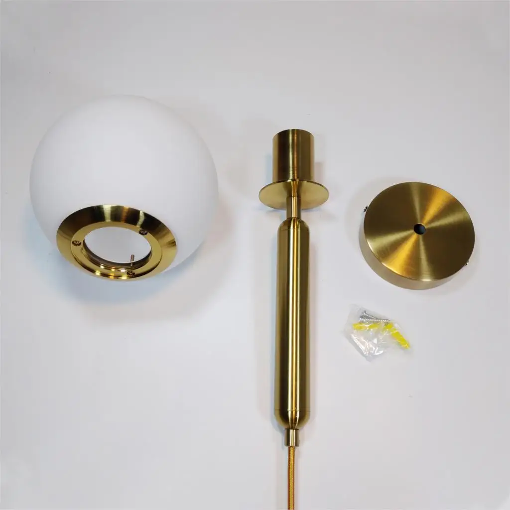 

A Nordic Led Pendant Lights Glass Ball for Bedroom Bar Pendente iluminao Black Gold Globe Hanglamp Modern Pendant Ceiling Lamp