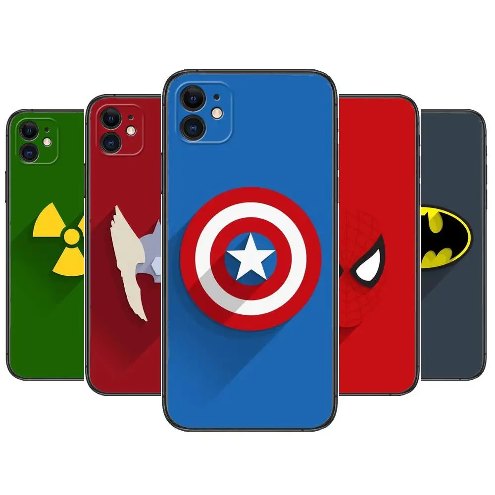 

Marvel hero logo Phone Cases For iphone 13 Pro Max case 12 11 Pro Max 8 PLUS 7PLUS 6S XR X XS 6 mini se mobile cell
