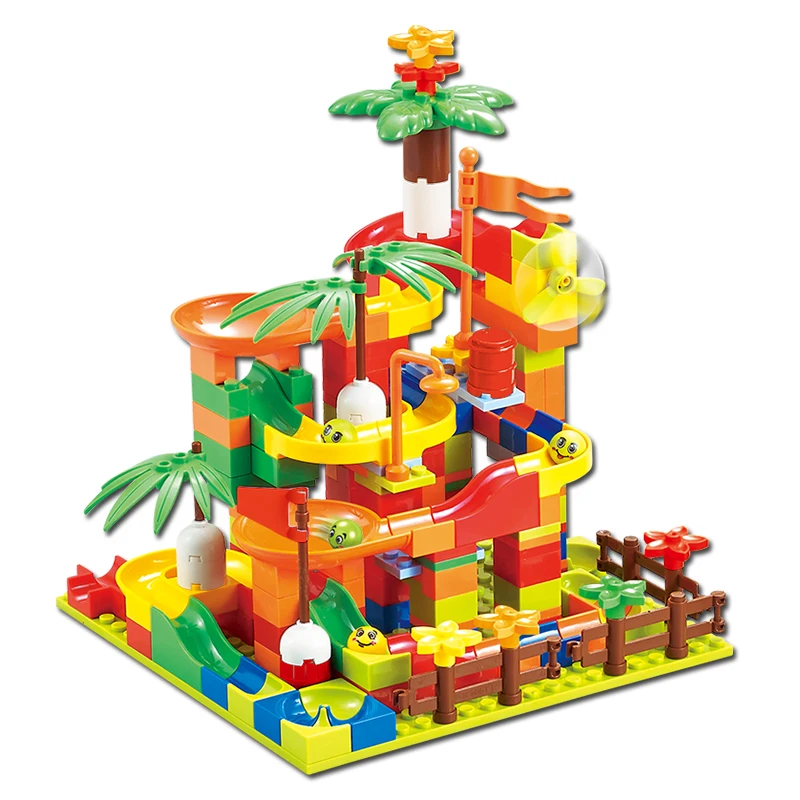 Строительные блоки игрушки мраморные гонки бег маленький размер забавные слайды