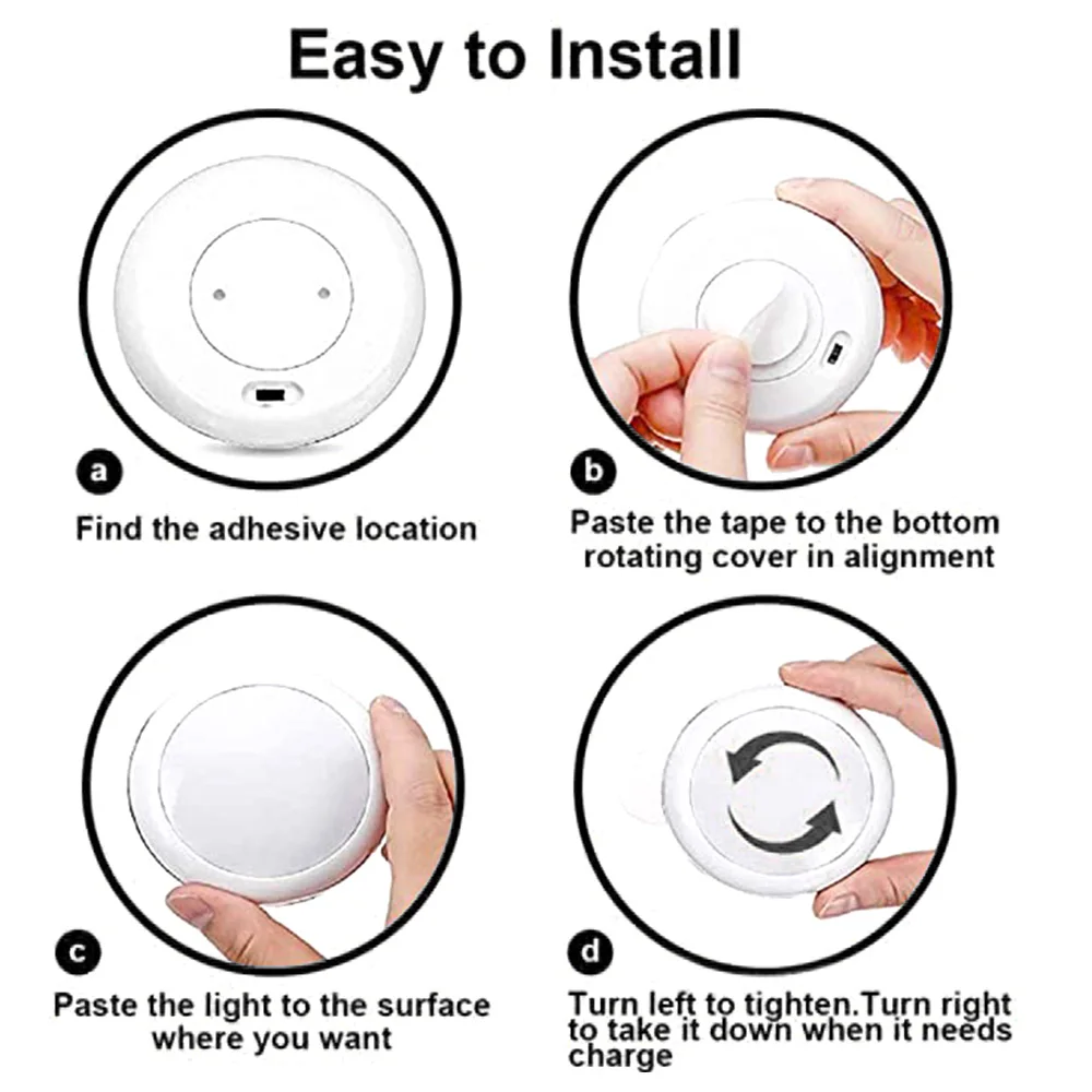 

3/4/6pcs LED Remote Control Light Night Lights Wireless Cabinet Lights RGB Dimmable Lamp Hanging Wall Lamps Kitchen Wardrobe