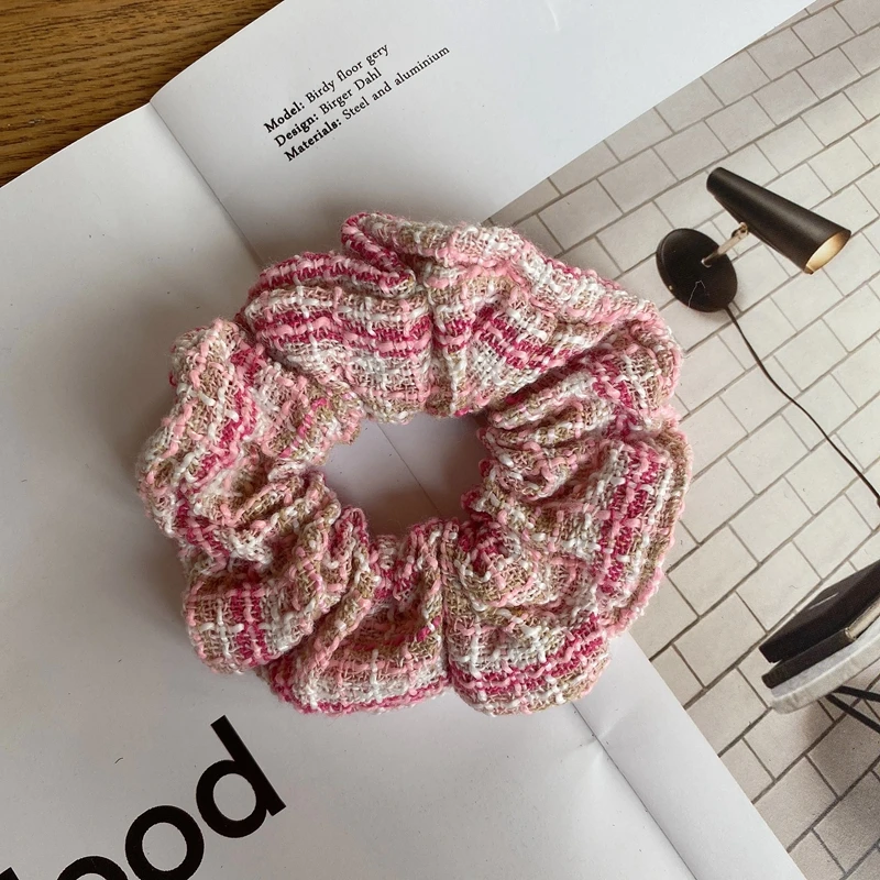 

Winter Girls Fashion Classic Plaid Mesh Elastic Hair Bands Tie Hair Accessories for Women Elastic Scrunchies Ponytail Holder