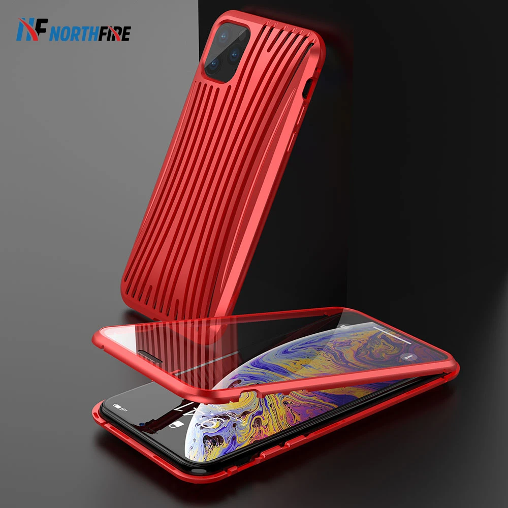 Прочный Магнитный Роскошный металлический чехол для телефона iPhone 11/11 Pro/11 Pro MAX X/XS