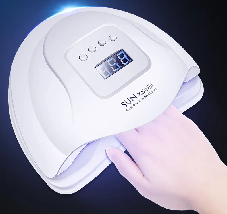 LED Lamp For Nails Dryer Ice Manicure Gel Nail Drying Varnish 80W SUN 5X Plus UV | Красота и здоровье