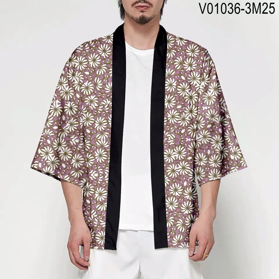 Японское кимоно юката Haori 3D печать Косплей женщин/мужчин мода лето Повседневная крутая короткий рукав - Цвет: I