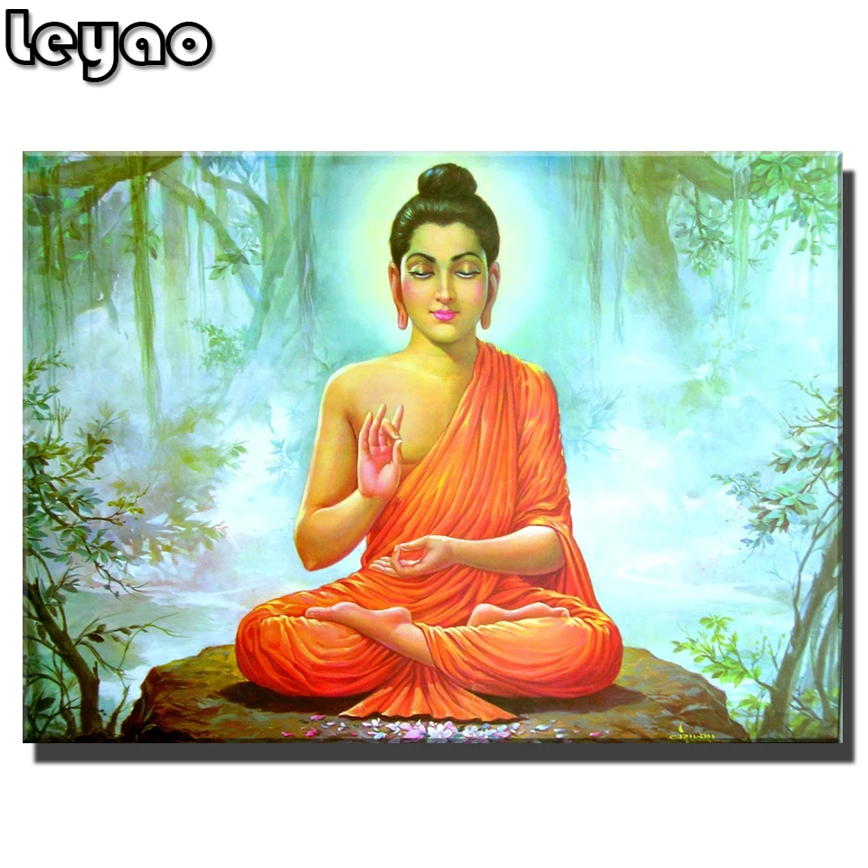 

5D Diy Full Square Diamond Embroidery Mosaic Buddha Rhinestone Religion Portrait Diamond Painting Buddhism Home Decor Gift