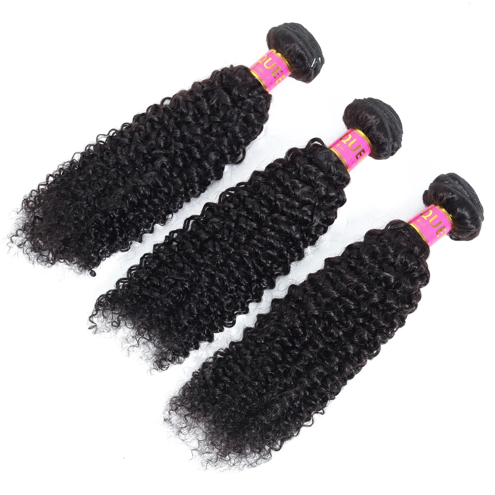 Малазийские Кудрявые Волнистые Волосы Queen Hair Products 3 пряди с двойным переплетением