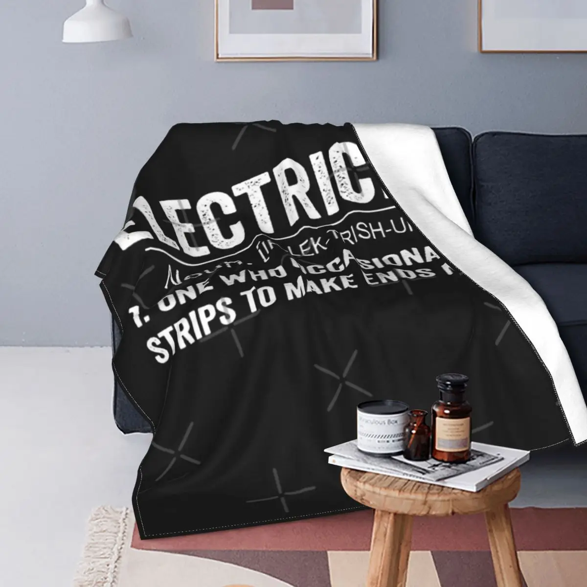 

Manta a cuadros con capucha para electricista, colcha para cama, sofá cama, manta a cuadros de Anime