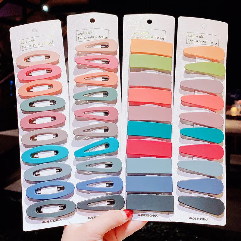 

10 шт./компл. 5 см матовая BB клип милые заколки прекрасные заколки для волос для девочек заколки Головные уборы заколки детские аксессуары для...